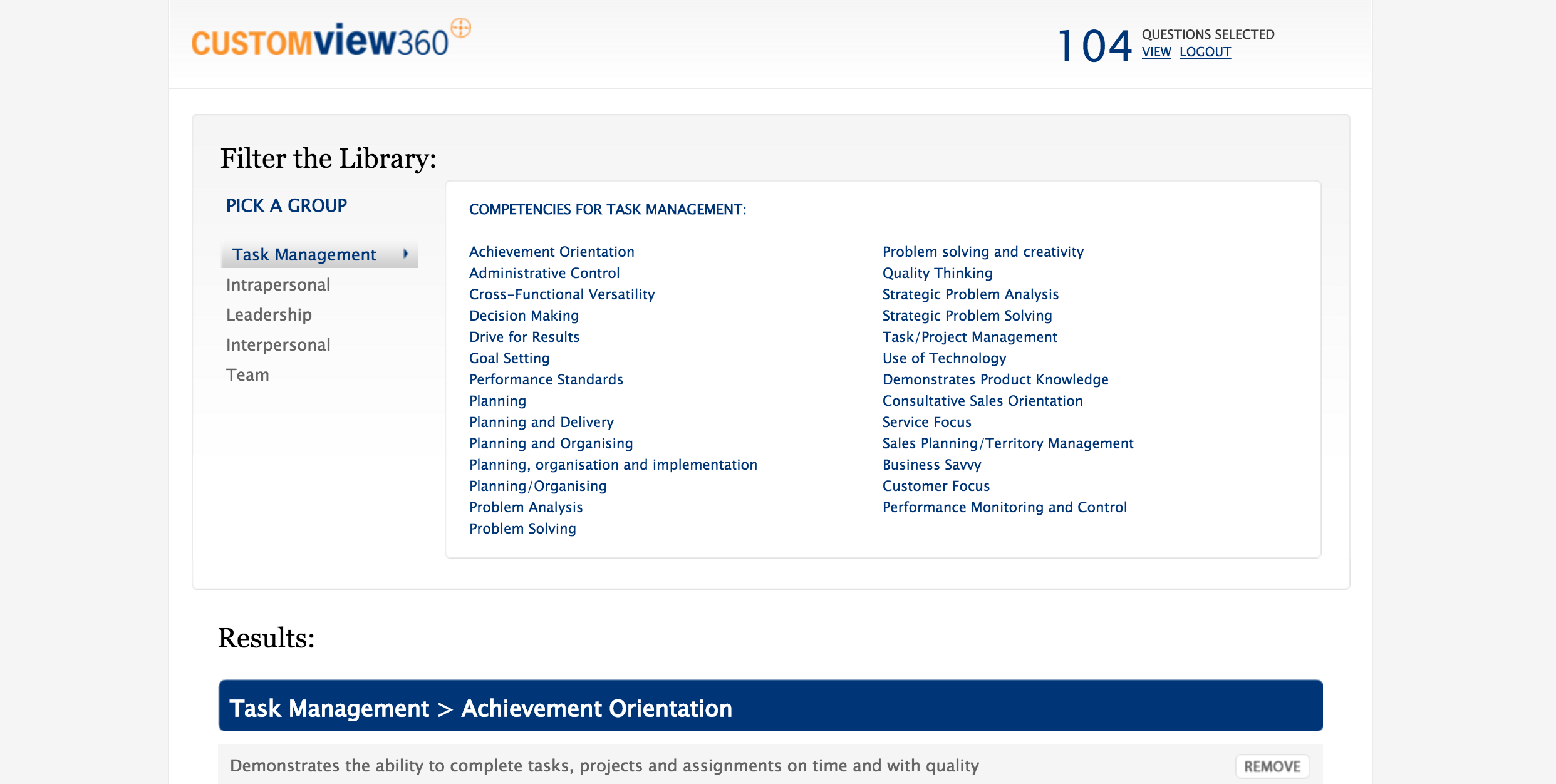 Competency Library - Browse competencies