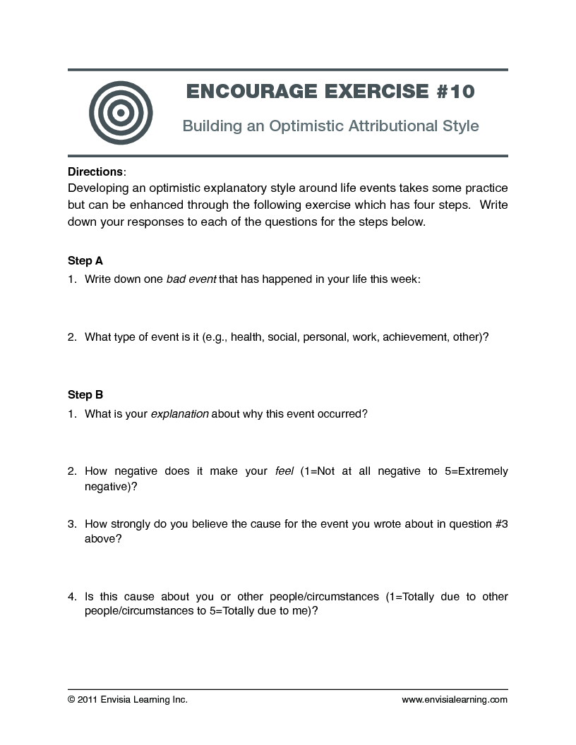 Encourage exercise 10