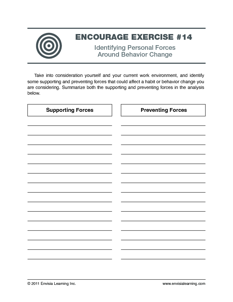 Encourage exercise 14