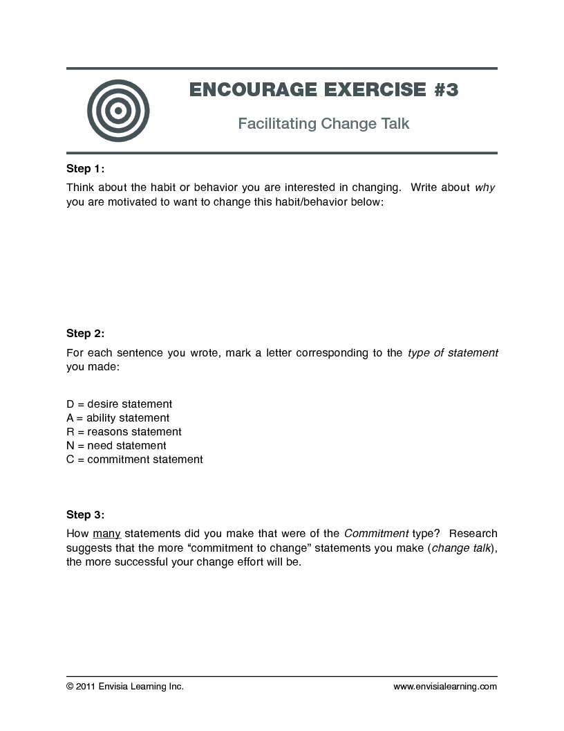 Encourage exercise 03